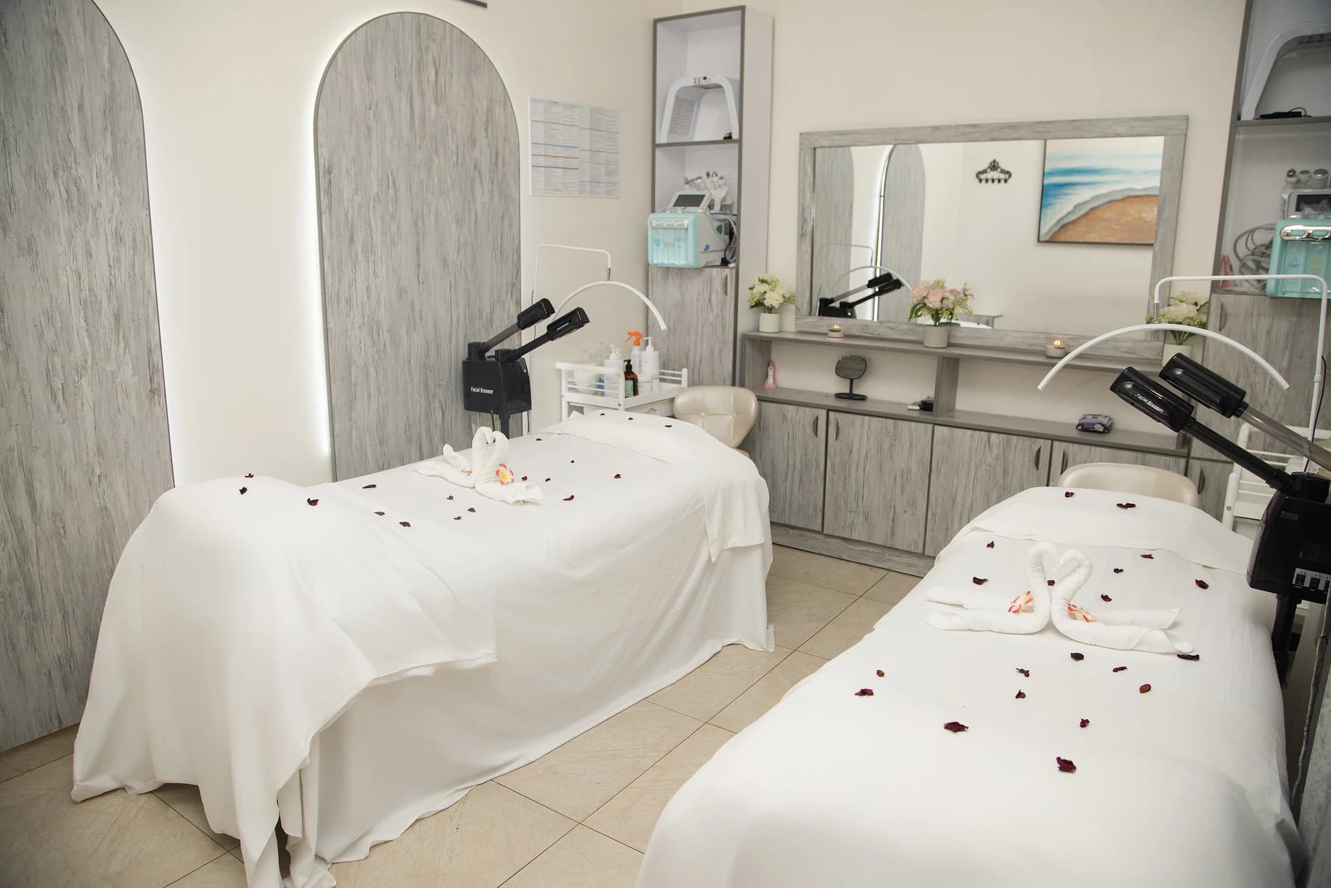 Une cabine de soin du visage
