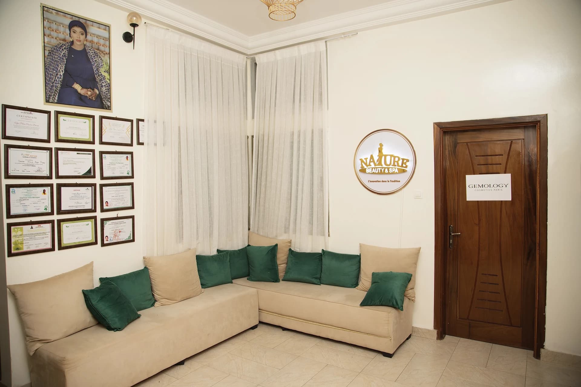La réception de Nature Beauty Spa
